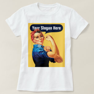 Camiseta Rosie la Remachadora - Agrega tu propio lema perso
