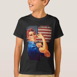Camiseta Rosie la remachadora bandera americana EE. UU. Ros