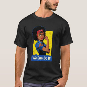 Camiseta Rosie La Remachadora Mujeres Fuertes Negras Podemo