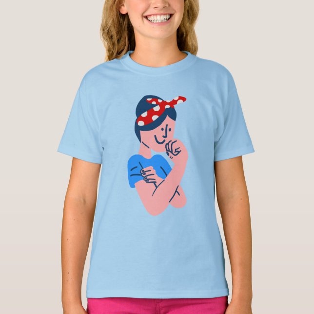 Camiseta rosie la riveter rockabilly icono retro (Anverso)