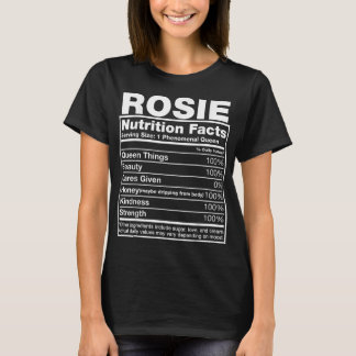 Camiseta Rosie Nutrition Hechos Rosie Name Birthday Shirt