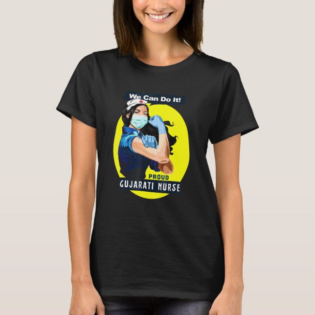 Camiseta Rosie Riveter Nurs, trabajadora de primera línea d (Anverso)
