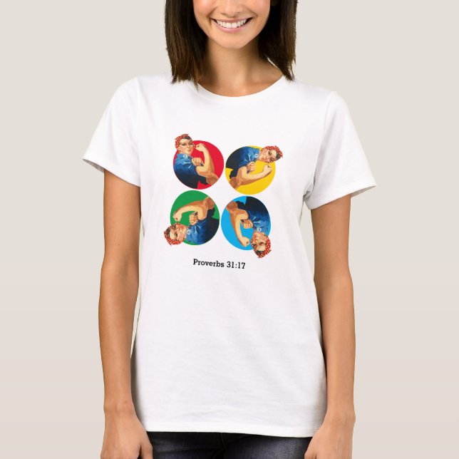 Camiseta ROSIE RIVETER Proverbs (Anverso)