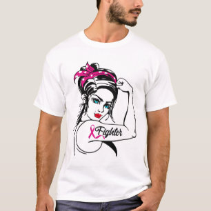 Camiseta Rosie The Riveter Breast Cancer Awareness
