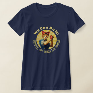 Camiseta Rosie The Riveter Cat Ladies Para Kamala Harris