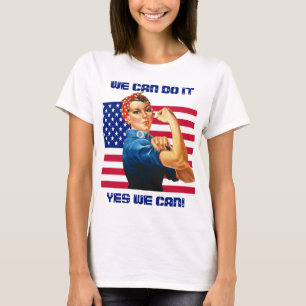 Camiseta Rosie the Riveter con el eslogan motivacional de l