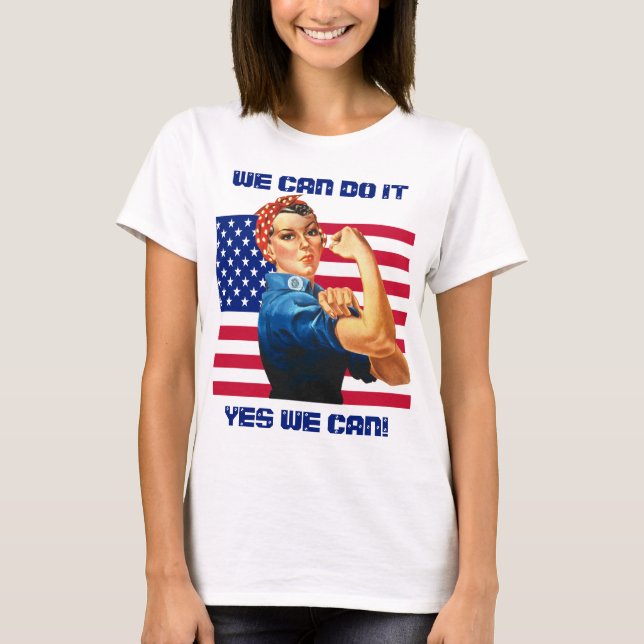 Camiseta Rosie the Riveter con el eslogan motivacional de l (Anverso)