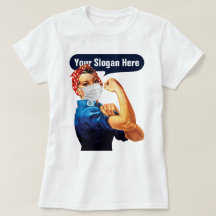 Rosie The Riveter Con Máscara - Agrega Tu Propio E