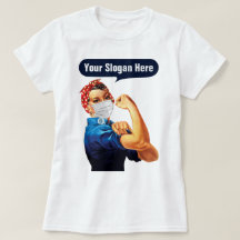 Rosie The Riveter Con Máscara - Agrega Tu Propio E