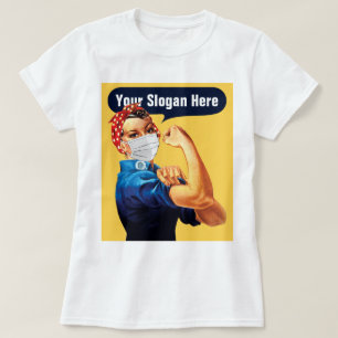 Camiseta Rosie The Riveter con máscara facial - Añadir eslo