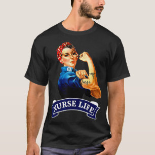 Camiseta Rosie the Riveter Vintage Retro Nurse Life RN