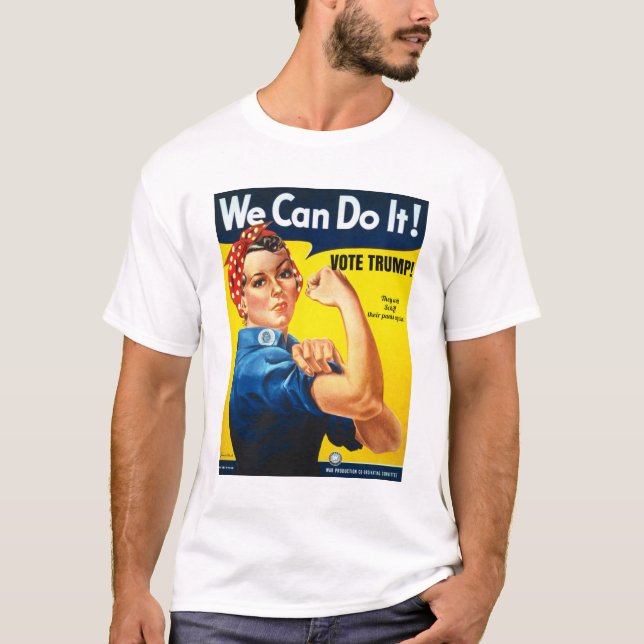 Camiseta Rosie the Riveter Vota Trump (Anverso)