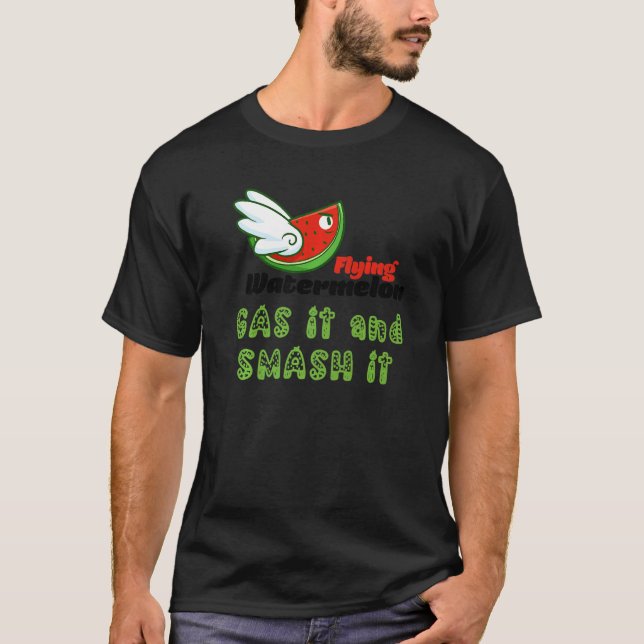 CAMISETA ROSS FLYING WATERMELON GAS IT AND SMASH IT (Anverso)