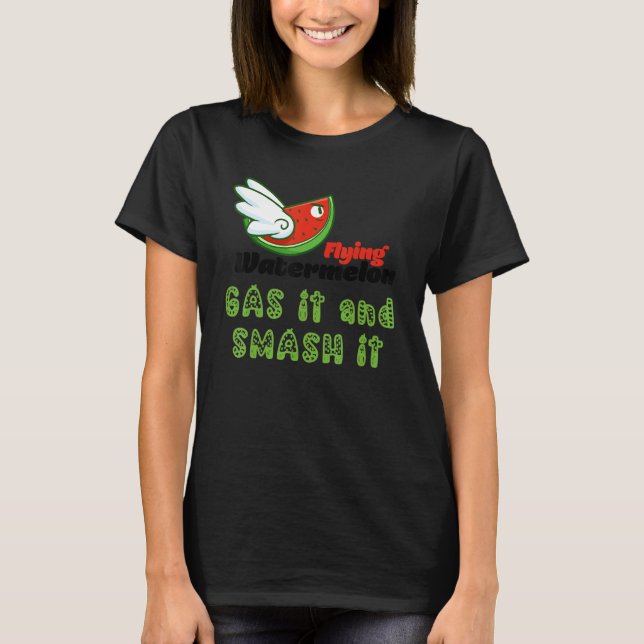 CAMISETA ROSS FLYING WATERMELON GAS IT AND SMASH IT (Anverso)