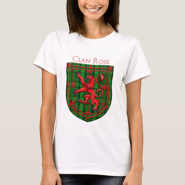 Camiseta Ross Tartan Scottish Plaid Lion Rampant (Anverso)