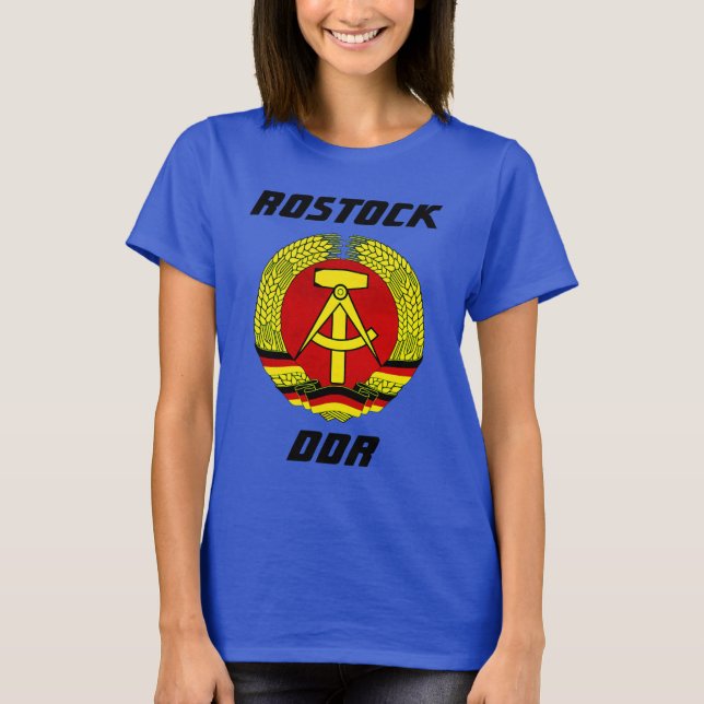 Camiseta Rostock, DDR, Rostock, Alemania Oriental Comunista (Anverso)