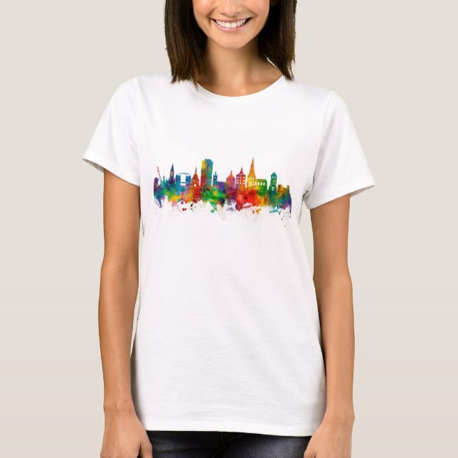 Camiseta Rostock Germany Skyline (Anverso)