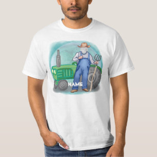 Camiseta Rostro de agricultor con tractor