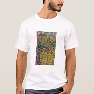 Camiseta Rostro de Dragón Dorado — Arte de Dragón Fantástic