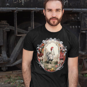 Camiseta Rostro de época en el jardín de pollos de patio tr