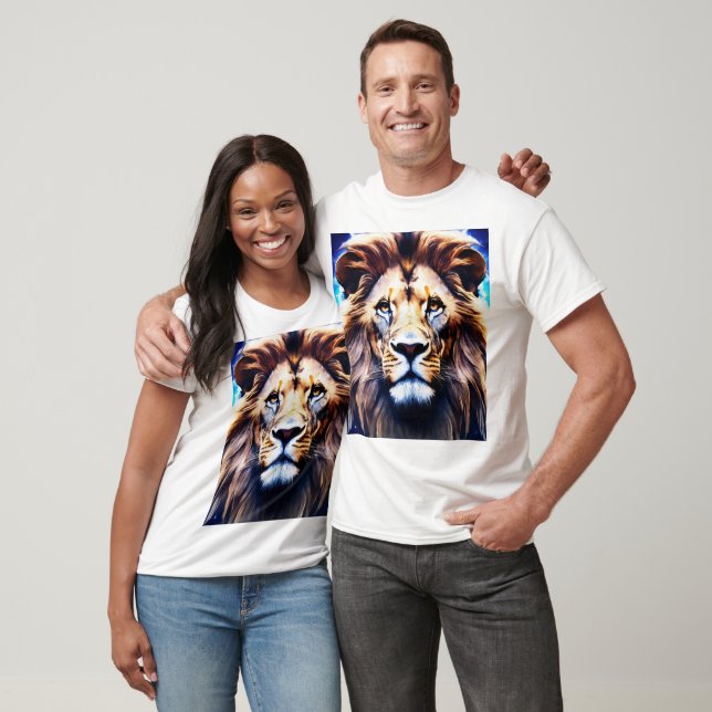 Camiseta Rostro de un diseño de león (Unisexo)