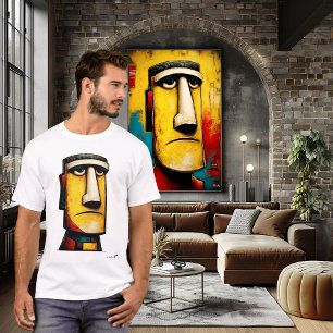 Camiseta Rostro expresionista abstracto Símbolo moderno