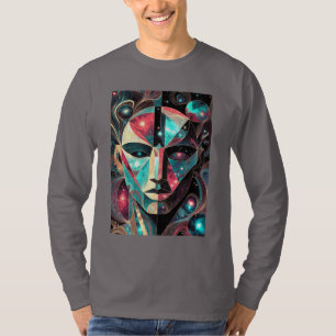 Camiseta Rostro Mosaico Cósmico