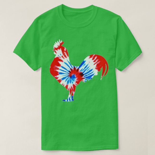 Camiseta Rostro Patriótico 4 de Julio Granjero Hippie Tie D (Diseño del anverso)