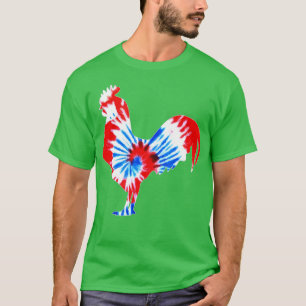 Camiseta Rostro Patriótico 4 de Julio Granjero Hippie Tie D