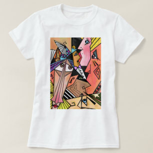 Camiseta Rostros abstractos - Ánimos - Pintura de retrato d