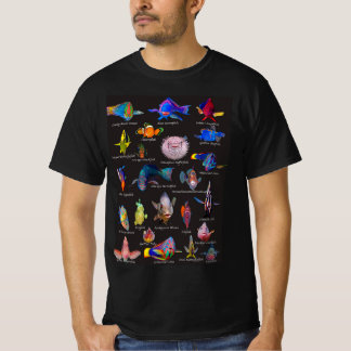 Camiseta Rostros de peces tropicales