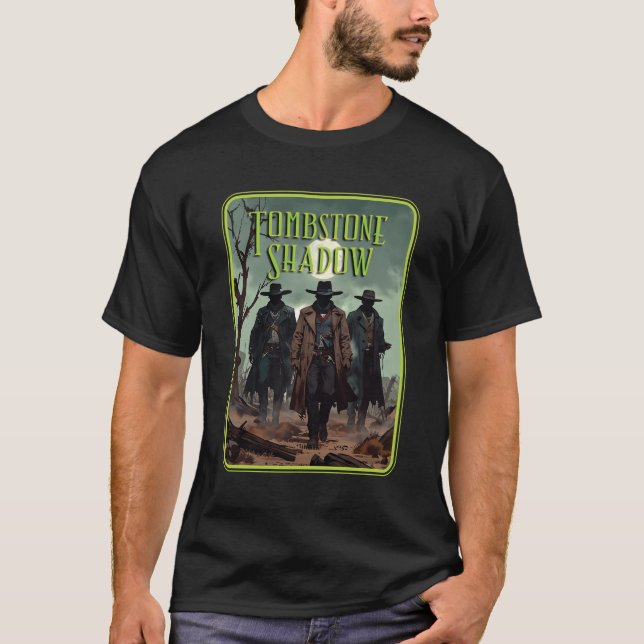 Camiseta Rostros oscuros de la sombra de lápida (Anverso)