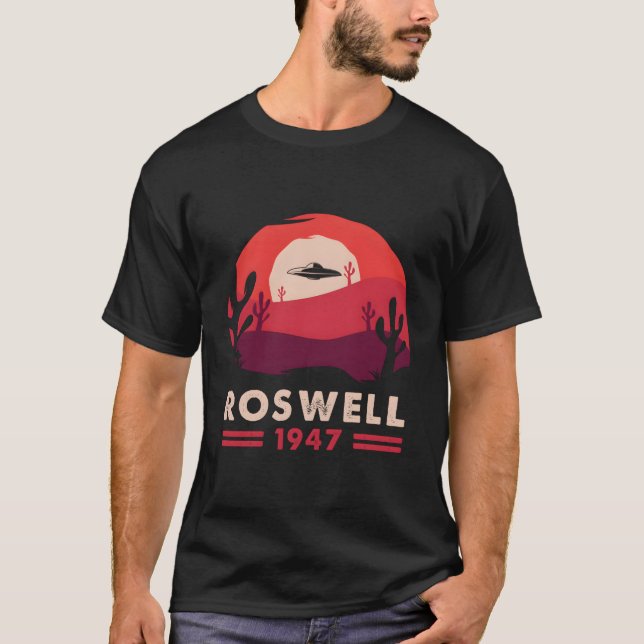 Camiseta Roswell 1947 Sustrato De La Ufo Desierto De Saucer (Anverso)