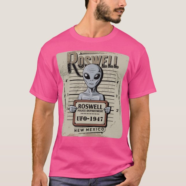 Camiseta Roswell Alien Mugshot - 1947 (Anverso)