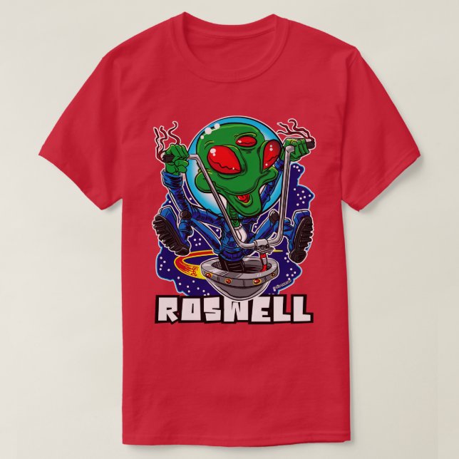 Camiseta Roswell con manillares (Diseño del anverso)