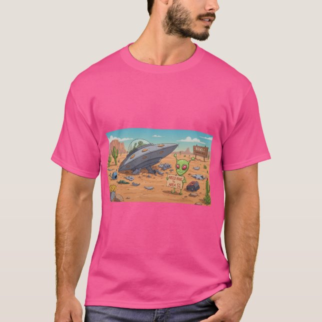 Camiseta Roswell Hitchwalk Alien Area 51 T-Shirt (Anverso)