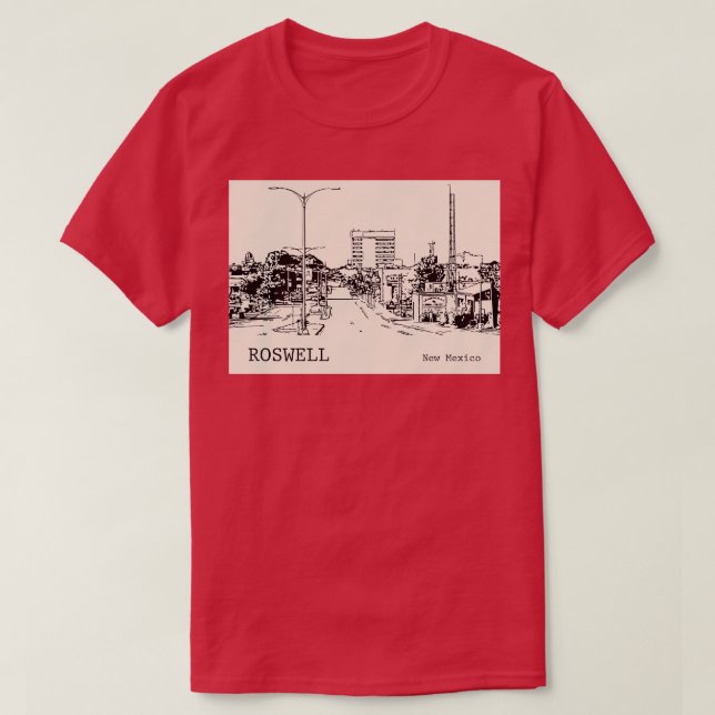 Camiseta Roswell Nuevo México 1 (Diseño del anverso)