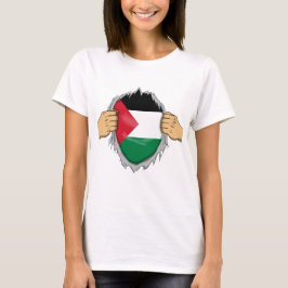 Camiseta Rota Bandera Palestina Dentro