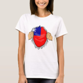 Camiseta Rota Bandera Taiwanesa Dentro