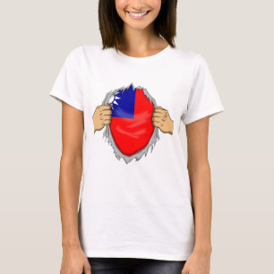 Camiseta Rota Bandera Taiwanesa Dentro