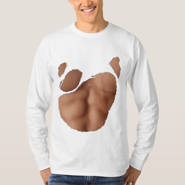 Camiseta rota con abdominales falsos (piel morena) (Anverso)