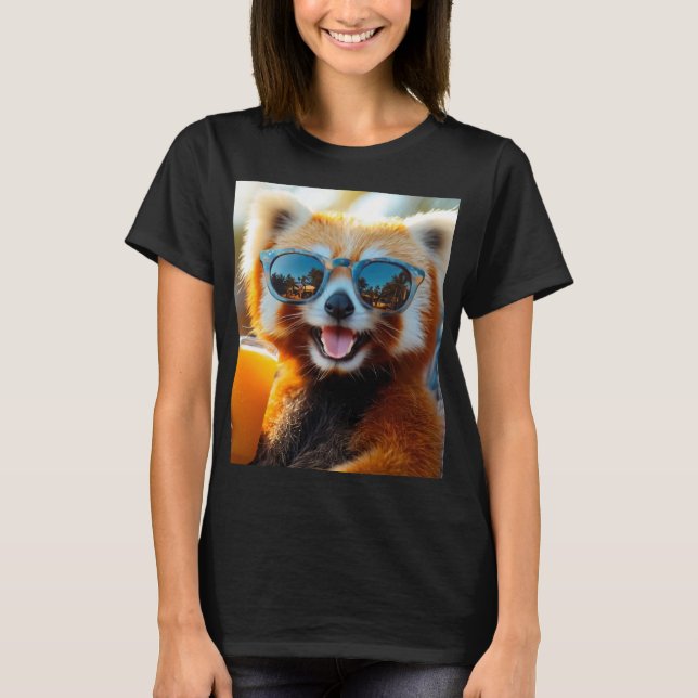 Camiseta Roter Panda mit cooler Sonnenbrille (Anverso)