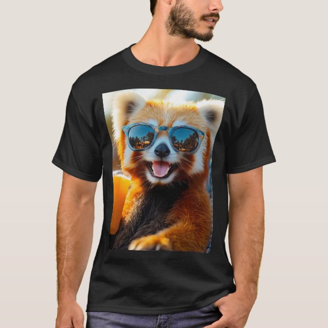 Camiseta Roter Panda mit cooler Sonnenbrille (Anverso)