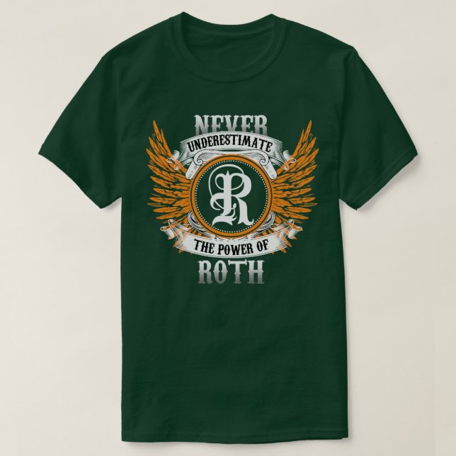 Camiseta Roth Name Shirt Nunca Subestima El Poder De R (Diseño del anverso)