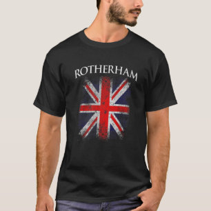 Camiseta Rotherham Vintage Retro Bandera Británica Funny