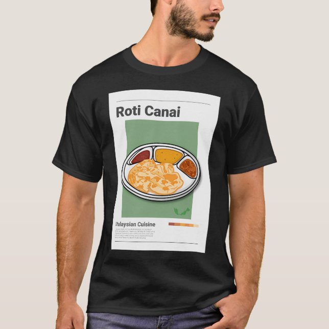 Camiseta Roti Canai de dibujos animados (Anverso)