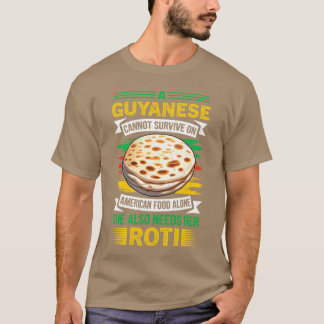 Camiseta Roti guyanés Comida guyanesa Guyana divertida