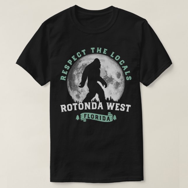 Camiseta Rotonda West Florida respeta el simio de pantano l (Diseño del anverso)