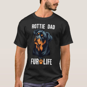 Camiseta Rottie Dad Fur Life Retro Rottweiler