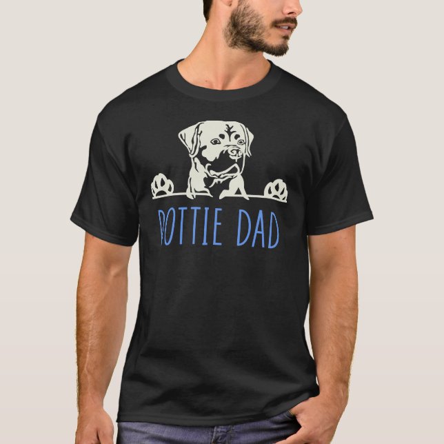 Camiseta Rottie Dad with Rottweiler Dog (Anverso)
